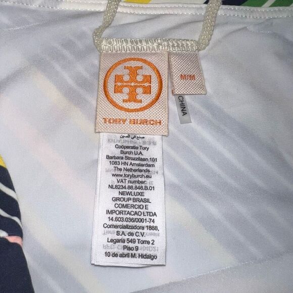 Tory Burch Field Day Multi Striped High Waist Bikini Bottom Women's Size Medium - Picture 5 of 9